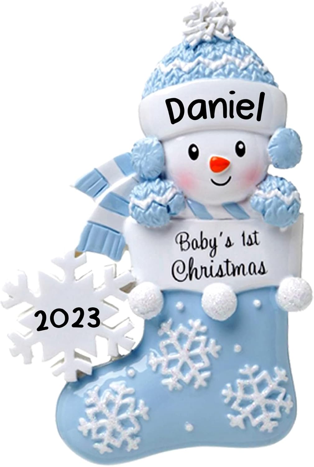 Ornaments - 2023 Baby 1st Christmas Personalized Ornament, Baby Boy Blue Ornament, Babys First Christmas Ornament(Blue)