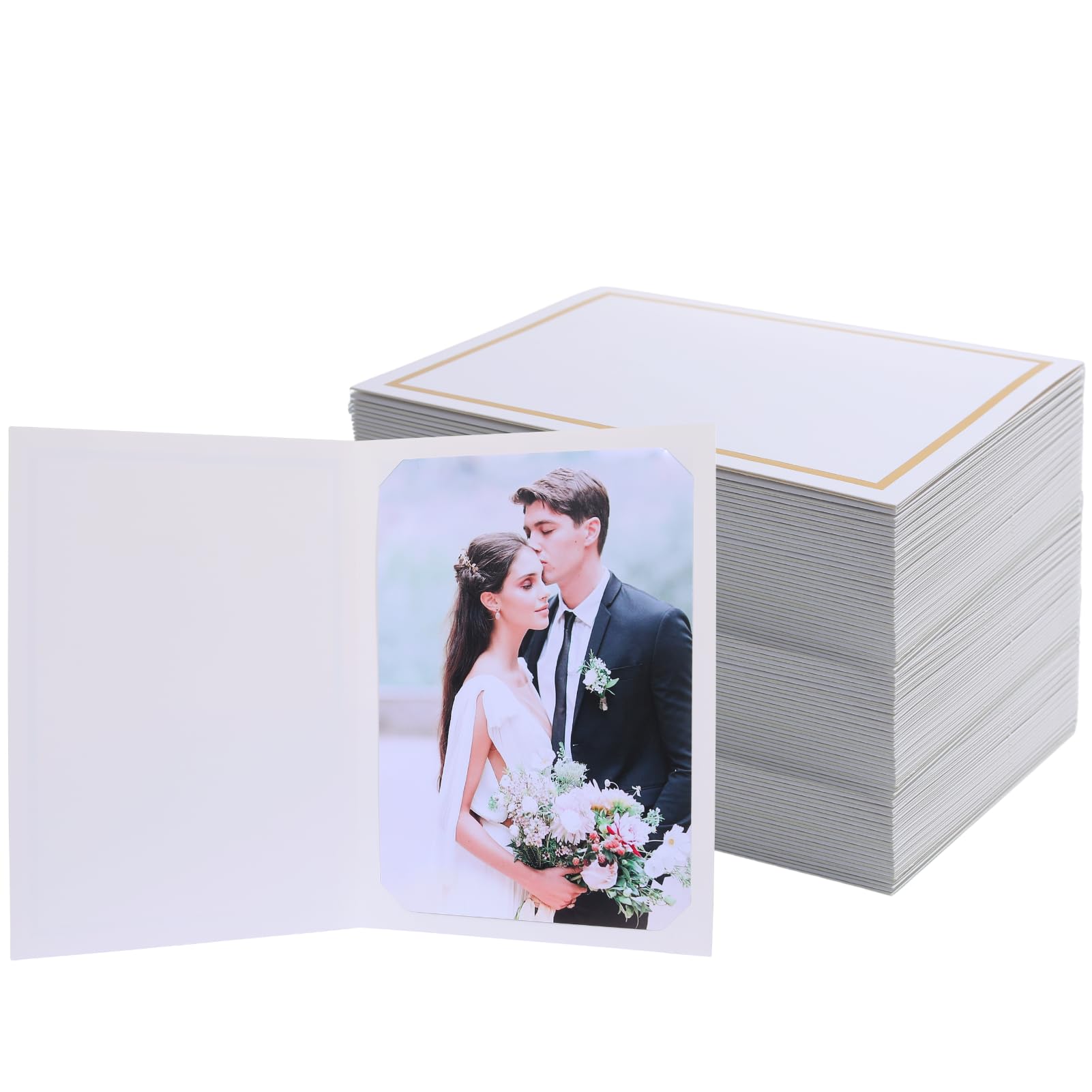 Apprabbr 100 Pcs Photo Folders for 4x6 or 5x7