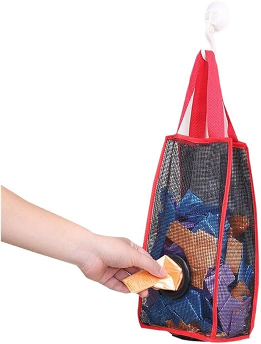 Amazon アクアランド Aqualand レジ袋収納ホルダー キッチン 吊り下げ 便利グッズ アイデア 大 赤 ポリ袋ストッカー オンライン通販