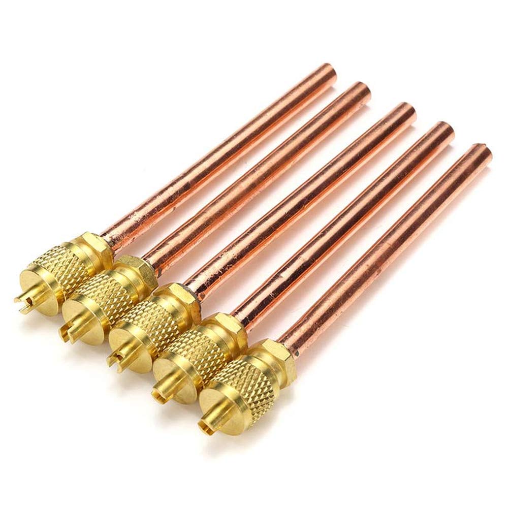 EsportsMJJ 5pcs Metal One-Way Air Valve Air Conditioning Refrigeration Service Access Valve 1/4 Inch