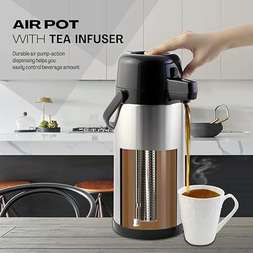 Airpot Coffee Dispenser with Pump,102 OZ/ 3L Large Coffee