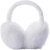 ZMUBB Winter Ear Muffs for Women Men - Foldable Fuzzy Earmuffs Faux Fur Ear Warmer, Perfect Ear Covers for Cold Days