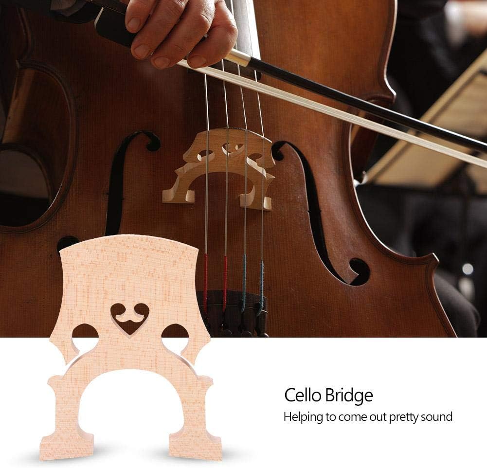 Cello Bridge 4/4 In Carved Wood Classic For Replacement Repair