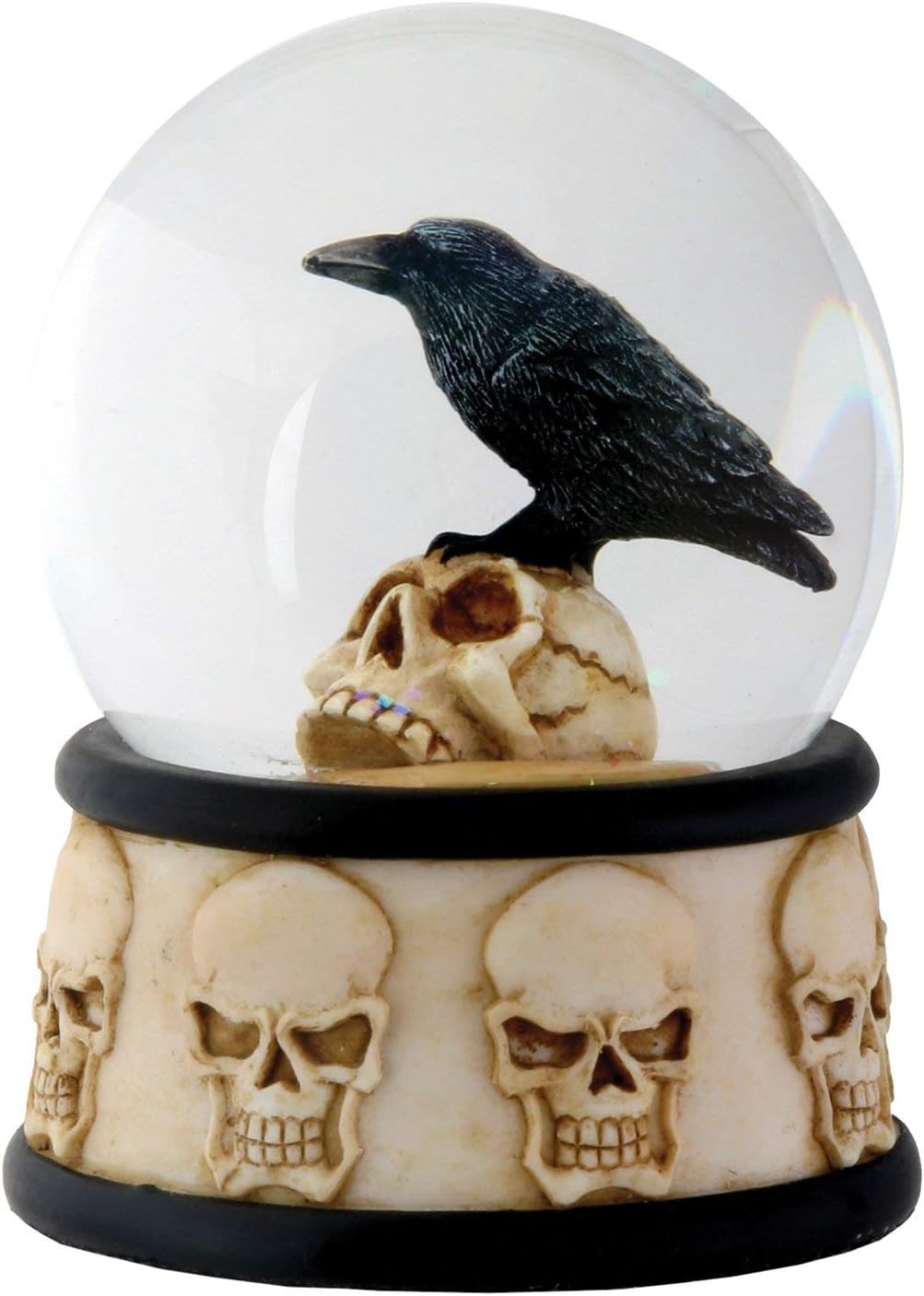 Snow Globes - YTC Raven on Skull Water Globe