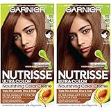 Garnier Nutrisse Ultra Color Nourishing Permanent Hair Color Cream, HL1 Rich Toffee (2 Count) Brown Hair Dye