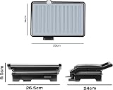 Daewoo Health Grill & Panini Press 750W Non-Stick Grill with Floating Lid view 6