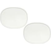 CorningWare F-12-PC (1.5 Qt) Oval French White Lids (2-Pack) | Non-Porous Surface | Secure Fit Design | Refrigerator Safe | Top Rack Dishwasher Safe