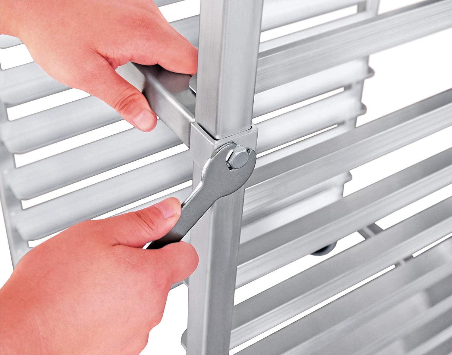 New Star Foodservice 36510 Commercial-Grade Aluminum 10-Tier Sheet Pan/Bun Pan Rack, 26" L x 20" W x 38" H with Brake Wheels: Home & Kitchen