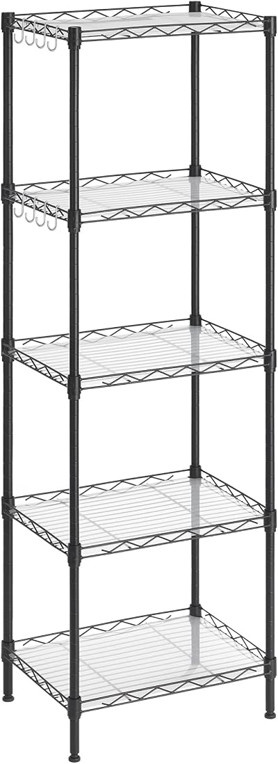 SONGMICS 5-Tier Metal Shelving Unit with Adjustable Shelves 30 x 40 x 121 cm