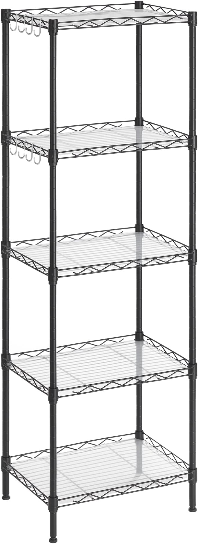 SONGMICS 5-Tier Metal Shelving Unit with Adjustable Shelves 30 x 40 x 121 cm
