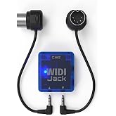 CME WIDI Jack + DIN-5 Cables Premium Bluetooth MIDI Adapter | 5-pin DIN hardware, Ultra low 3ms Latency, Power via MIDI Out or USB-C