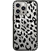 CASETiFY Compact iPhone 15 Pro Max Case [Slim and Sleek/Compatible with Magsafe / 4 ft. 2X Military Grade Drop Protection] - Lacie Leopard - Clear Black