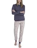 CALIDA Damen Schlafanzug Sweet Dreams – Zweiteiliger Pyjama Aus 100% Baumwolle, 3/4 Arm, Moderner Fit