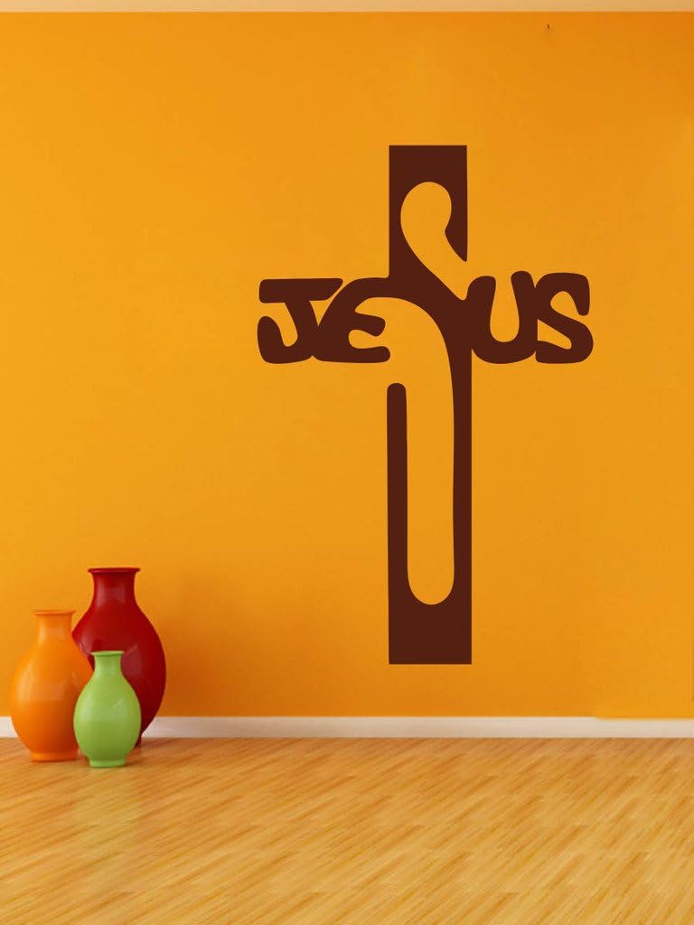 Decor Kafe 'Christian Sign' Wall Sticker (PVC Vinyl Film, 50.8 cm x 198.12 cm x 2.54 cm, Brown)