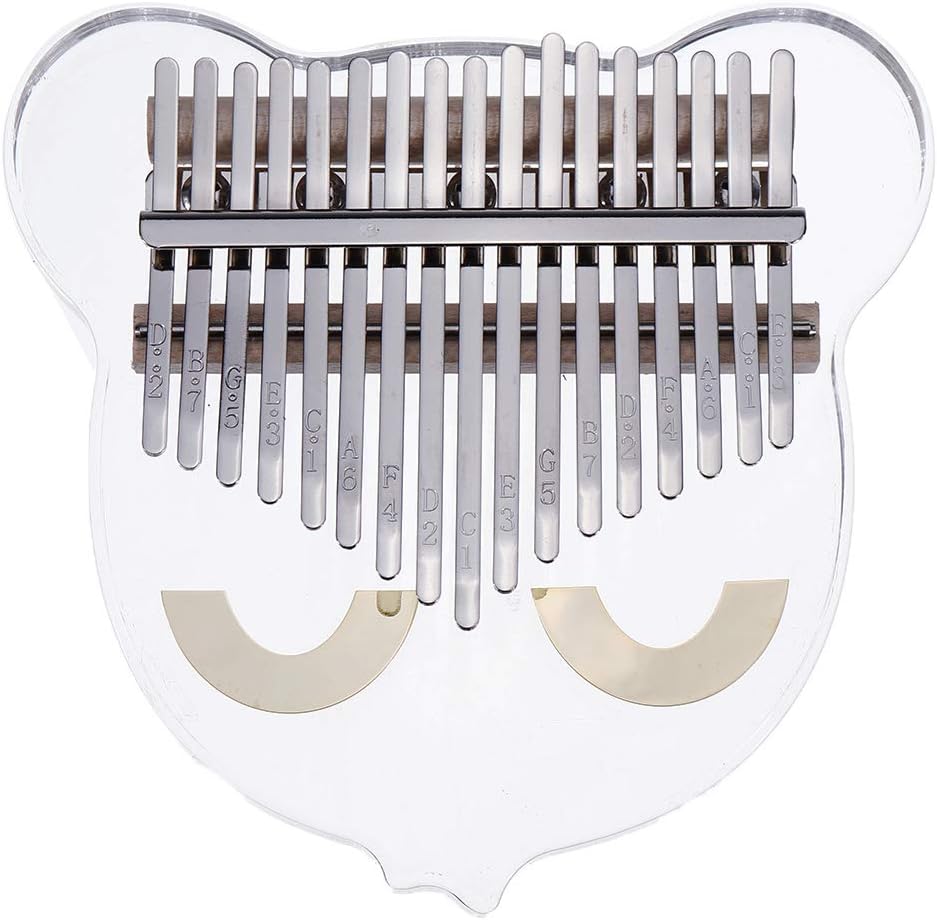 VIDOO 17 Keys Crystal Acrylic Kalimbas Transparent Thumb Piano Musical Instrument Gift-Cat