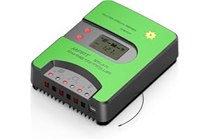 NYPOTS 30A MPPT Solar Charge Controller 12V/24V DC Input Auto LCD Display & Dual USB, Max PV Input 75V Solar Panel Regulator with Temperature Compensation for Sealed(AGM), Gel, Flooded & Lithium Batteries