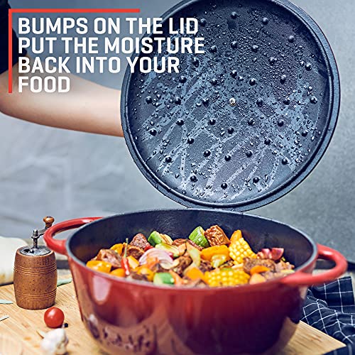 Uno Casa Enameled Cast Iron Dutch Oven 6 Qt Dutch Oven Pot with Lid