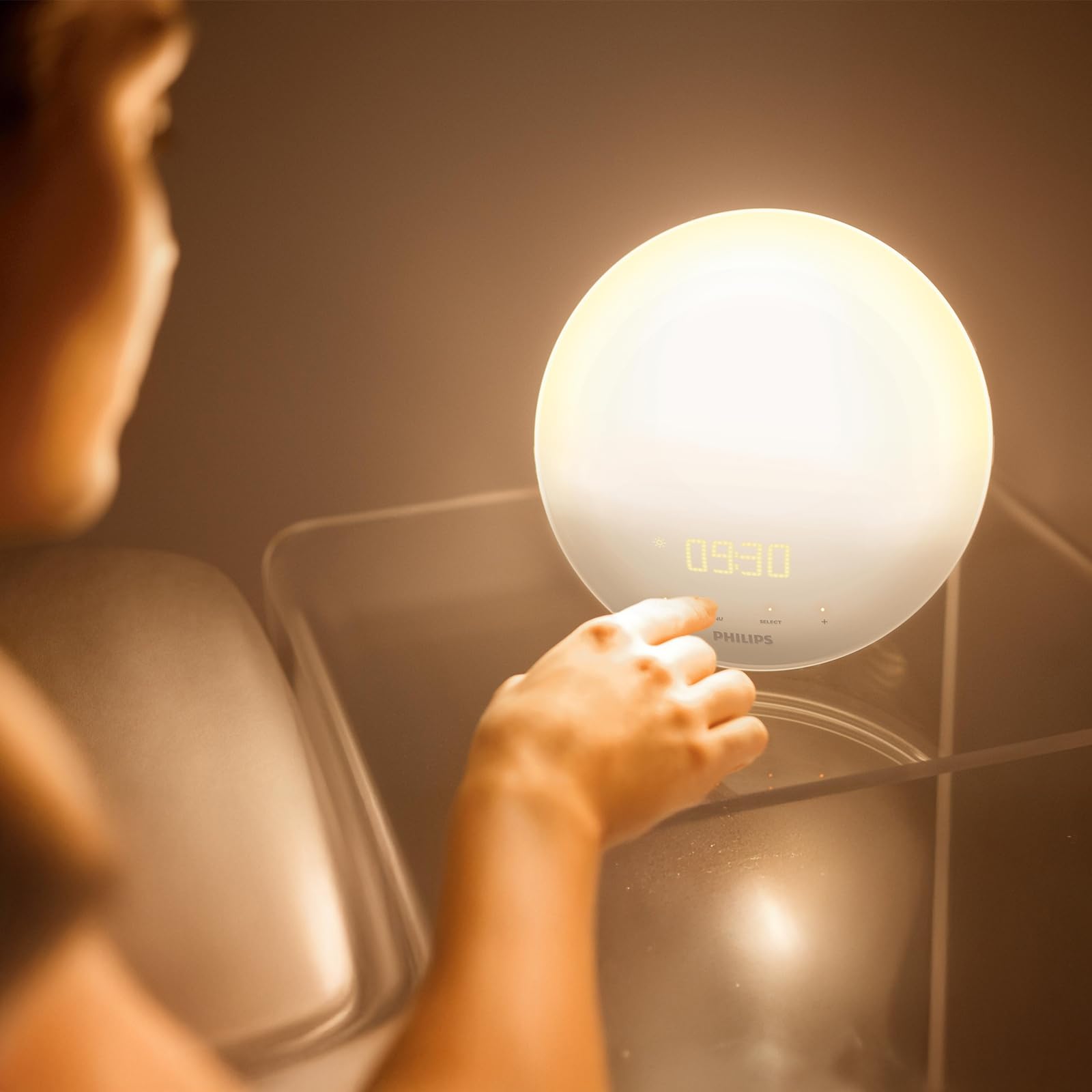 Philips SmartSleep Wake-up Light – Nachttischlampe & Wecker, Farbige Sonnenaufgangssimulation, 20 Helligkeitseinstellungen, 6 natürliche Wecktöne, Mitternacht-Lichtfunktion, Modell HF3521/01 6