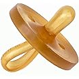 Symmetrical - Shorter Nipple Less Gagging - Small Newborn - Natural Rubber Pacifier - BPA-Free - Soft - Handcrafted in Italy