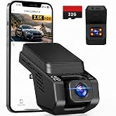 Dash Cam Front and Inside, 2.5K+ 1080P Cabin Camera for Cars with 32GB Card | WiFi Car Dash Camera with 4 IR Night Vision, App, Hidden Design, G-Sensor, Loop Recording, Parking Mode