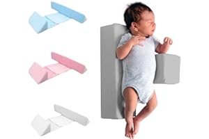 KARRIW Safer Baby Side Sleeper Wedge, Anti Roll Baby Pillow - 45-Degree Inclined Support Design, Baby Shaping Styling Pillow Sleep Better and Wake Up Refreshed (Gray)
