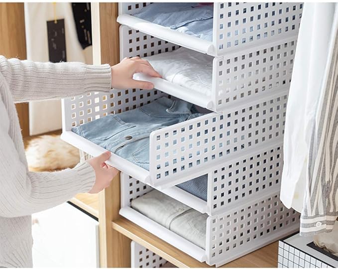 Yoillione Plastic Wardrobe Storage Organiser Wardrobe Closet Storage