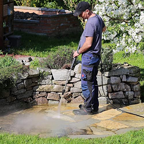 YAMATIC Flexible Pressure Washer Hose 25 FT X 1/4", Universal Replacement M2214mm 15mm Adapters