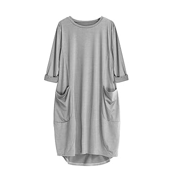 Banbie8409 Vestido De Color Sólido De Las Mujeres Casual