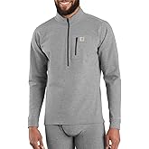 Carhartt Men's Force Heavyweight Heathered Knit Base Layer Crewneck Pocket Top