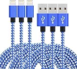 E-POWIND 3PACK [6]ft Lightning Cable with Ultra-compact Connector Charging Cable Cord For iPhone7/7plus/6/6plus/6s/6splus,iPhone 5/SE, iPad, iPod on Latest IOS10.(BLUE WHITE)