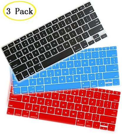 ISENXI Thin Silicone Keyboard Cover Skin for Apple Macbook Air Pro Retina MAC 13 15 17 (3 Pack)