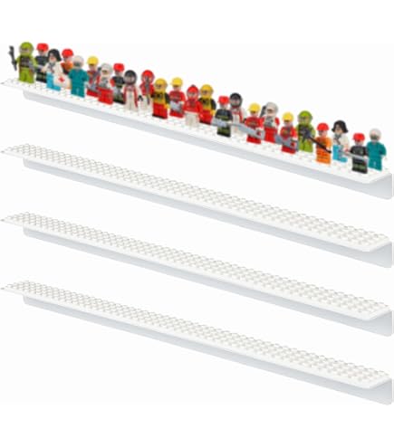 Lot De 4 Présentoirs Muraux Pour Figurines - Acrylique Transparent Avec Plaques De Base - Jusqu'à 96 Figurines