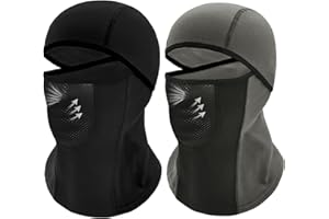 OUTRIP Breathable Kids Balaclava Ski Mask (2 Pack), Fleece Winter Face Mask for Cold Weather Boys Girls - Children Windproof Hat