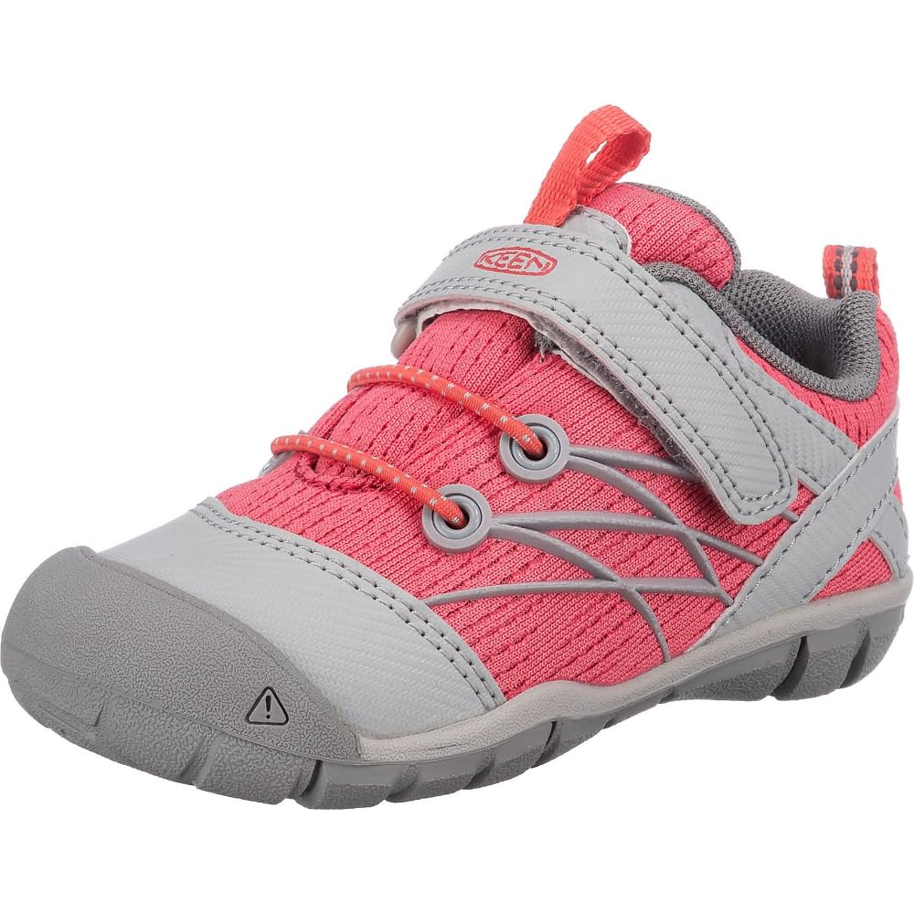 KEEN unisex-child Chandler CNX Comfortable Sneakers, Drizzle/Dubarry, 8 Little Kid