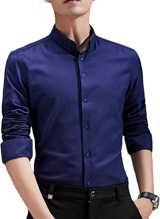 men's spread collar dress shirts