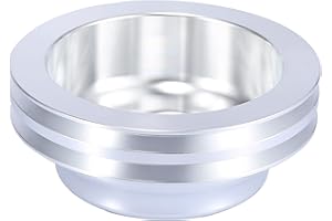 X AUTOHAUX Vehicle Crankshaft Pulley Long Water Pump Double Groove Crank Pulley for Chevy SBC 350 Engine