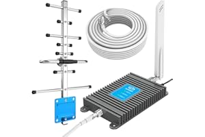 ACLOGUE Cell Phone Signal Booster for All US Carriers | Boosts 5G 4G LTE | Covers 4,000 Sq.Ft | FCC-Certified High-Gain Amplifier | Improves Cell Signal for Home, Office, Rural Areas (Black)