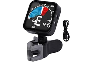 Keenso Professional Electronic Violin Tuner, with Clear Display, Clamp, and Metronome, for Viola, Cello, Bass