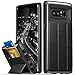 Galaxy Note 8 Wallet Case, Vena [vCommute] Upgraded Version [Military Grade Drop Protection] Flip Leather Cover Card Slot Holder with KickStand for Samsung Galaxy Note 8 (Space Gray / Black)