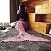 Awkli Warm Mermaid Tail Blanket Crochet Super Soft Comfortable Suitable for All Seasons Sofa Blankets Gift for Christmas, Halloween, Thanks Giving Day, Valentine's (Colorful)
