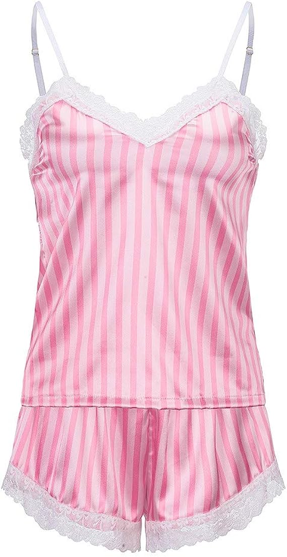 Amazon パジャマ ランジェリー 無地 上下セット セクシー ルームウェア ショートパンツ ストライプ 部屋着 寝巻き 光沢があ レディース キャミソー サテン タンクトップ 肌着 柔らかい お洒落 情趣 清涼感 可愛い 少女 大人 パジャマ ルームウェアセット 通販