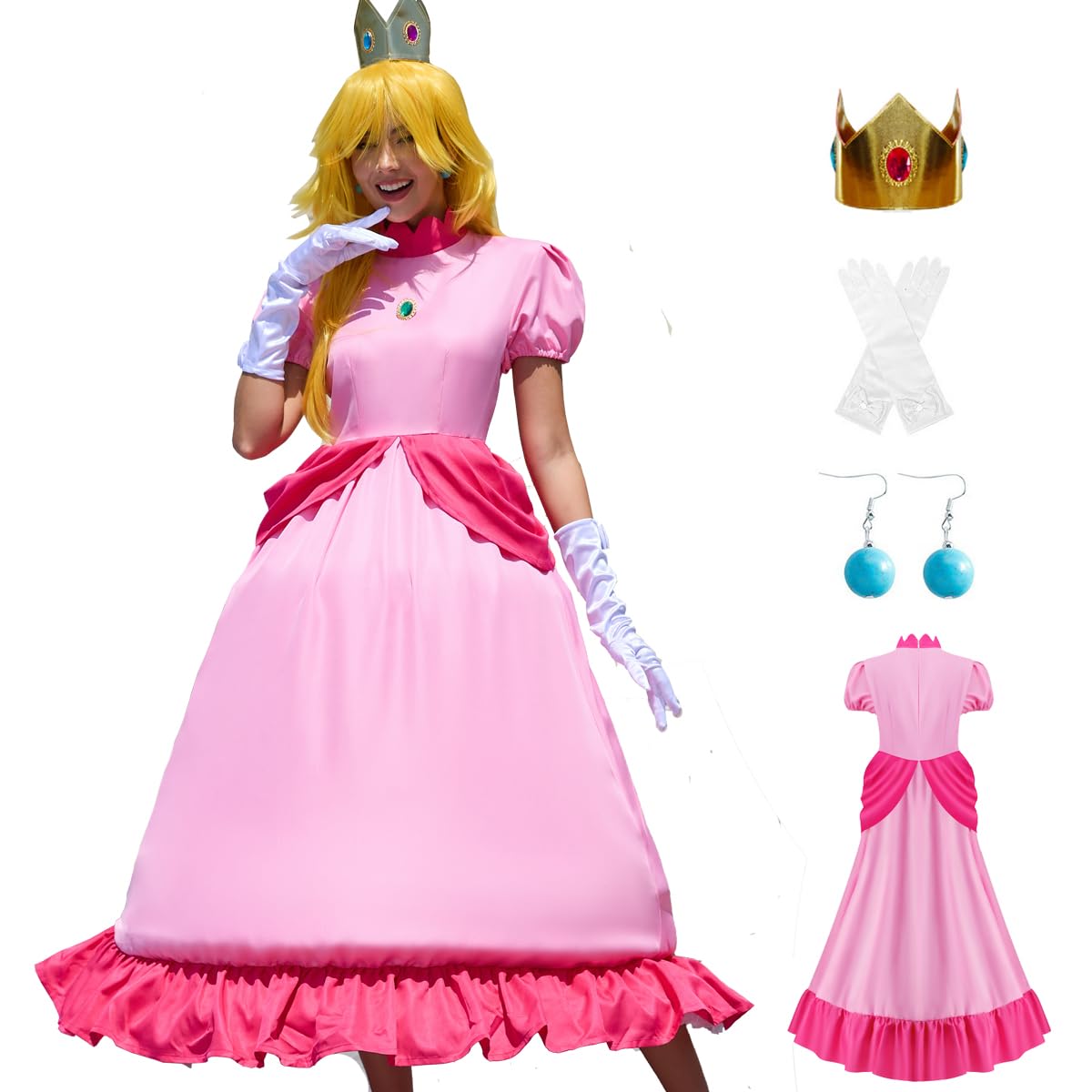 Princess Peach Costume Halloween Costumes For Women: Princess - Main Image