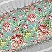 Carousel Designs Coral and Teal Floral Crib Sheet