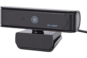 Fabater 1080p Webcam with Wins Hello, 1080p FHD Webcam with Microphone, Facial Recognition, 120 Wide Angle View, Computer Cam
