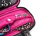 BAGSMART Travel Jewelry Organizer Storage Cases Jewelry Box for Earrings & Necklaces & Ring, Rose red