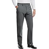 ALTHLEMON Mens Elastic Waist Pants for Seniors with Magnet Button No Iron Stretch Expandable Waist Slacks for Elderly