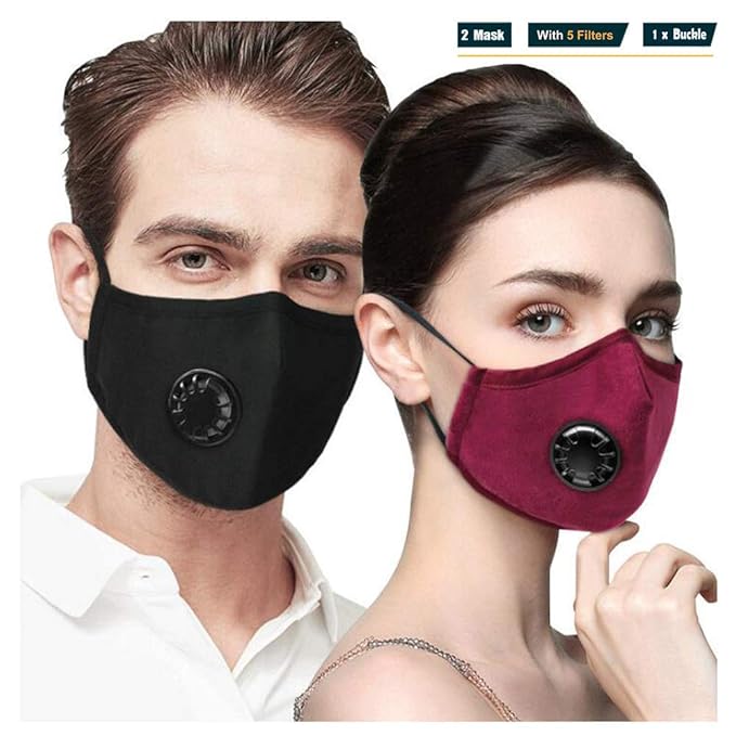 Anti Air Dust and Smoke Pollution Mask Washable PM2.5 Masks Carbon