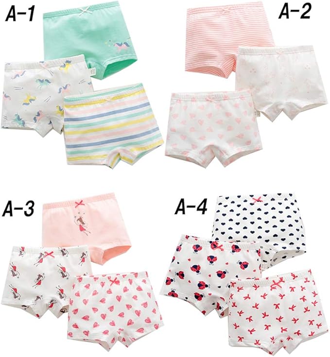 Amazon 3枚セット 子供下着 インナー パンツ 下着 女の子 100 110 1 130 140 150 綿 肌着 インナーパンツ キッズ ジュニア 子供 ガールズ 保育園 セット 小学生 女児 ボクサーパンツ ショーツ 通販