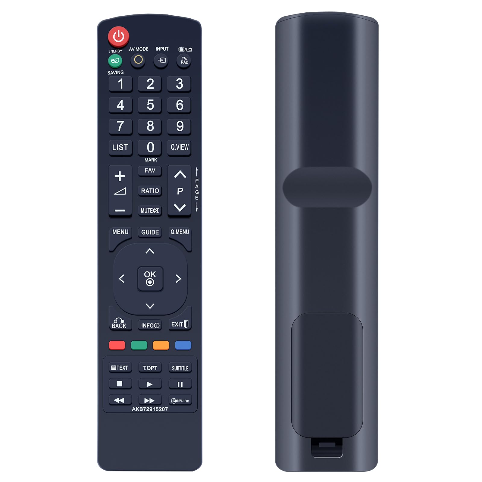 AKB72915207 Remote Control for LG Smart TV, Suitable for 42LD420 32LE3300 32LD465 37LD450 42LD420 37LD465 42LD450 47LD420 47LX6500 42LD465 47LD450