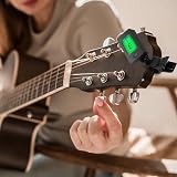 Aomig Guitar Tuner Clip On Digital Metronome Tuner for Strings Black view 8